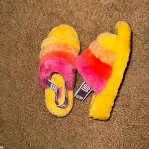 Ugg Slides, pink, orange , yellow